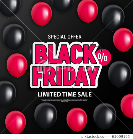 Black Friday Sale Banner Template. Vector 63009165