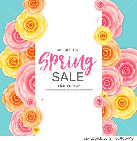 Abstract Design Spring Sale Banner Template. Abstract Design Spring Sale Banner Template. 63009443