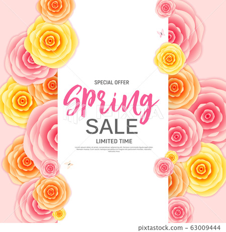 Abstract Design Spring Sale Banner Template. Abstract Design Spring Sale Banner Template. 63009444