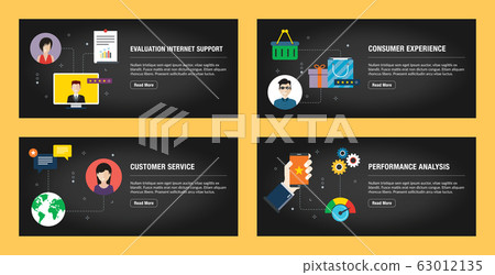 Internet banner set of evaluation, customer Internet banner set of evaluation, customer 63012135
