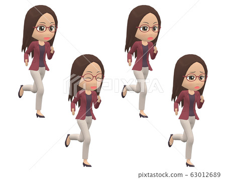 [Run] black woman casual straight oblique 63012689