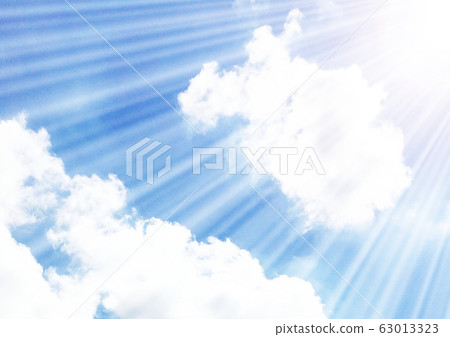 藍天白雲的光束背景 藍天白雲的光束背景 63013323