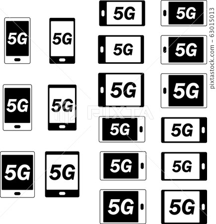 5G smartphone / tablet icon set 5G smartphone / tablet icon set 63015013