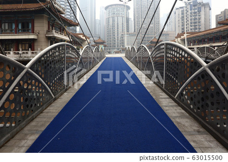 ChongQing, China - Blue carpet, walk way from ChongQing, China - Blue carpet, walk way from 63015500