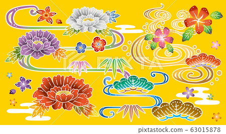 Bingata image illustration Bingata image illustration 63015878