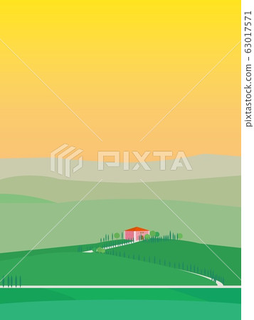 Orcia valley val d'orcia Tuscany toscana evening view Orcia valley val d'orcia Tuscany toscana evening view 63017571