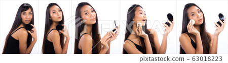 Asian Long straight black hair tan skin woman in Asian Long straight black hair tan skin woman in 63018223