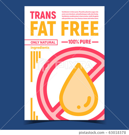 Trans Fat Free Creative Advertising Poster Vector Trans Fat Free Creative Advertising Poster Vector 63018378