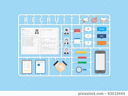 Illustration material of recruitment / recruitment / interview 63018444