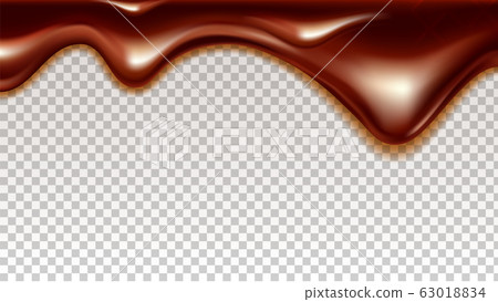 Flowing Sticky Sweet Chocolate Cocoa Cream Vector Flowing Sticky Sweet Chocolate Cocoa Cream Vector 63018834