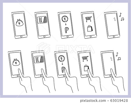 Smartphone payment set 63019428