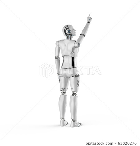 Female cyborg finger point - Stock Illustration [63020276] - PIXTA