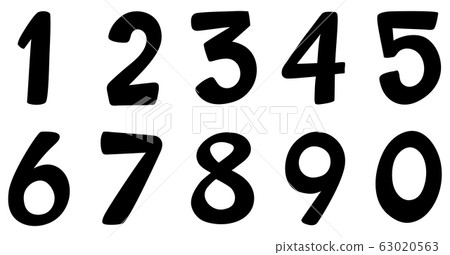 Font design for number one to zero on white - Stock Illustration ...