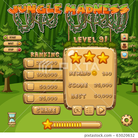 Screen background for computer game with forest Screen background for computer game with forest 63020632