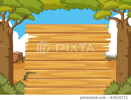 Board template with nature theme background Board template with nature theme background 63020711