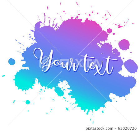 Background design with watercolor splash in blue 63020720