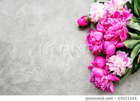 Background with pink peonies 63021334