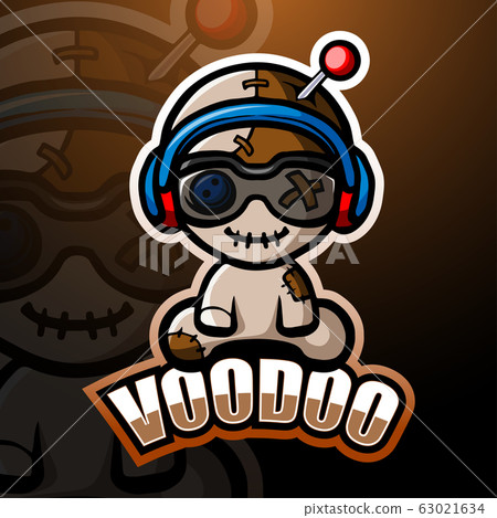 Voodoo mascot esport logo design 63021634