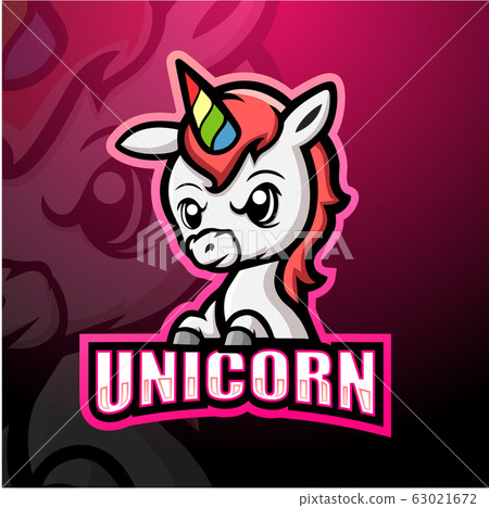 Unicorn mascot esport logo design - Stock Illustration [63021672 ...