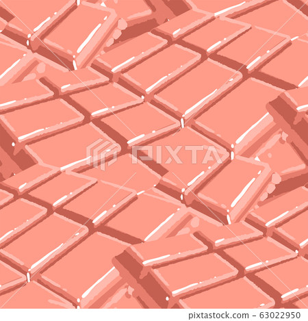 Bars of chocolate with strawberry taste. Seamless pattern Bars of chocolate with strawberry taste. Seamless pattern 63022950
