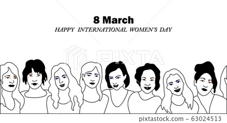 Set of girls of different ages and nationaloties. 63024513