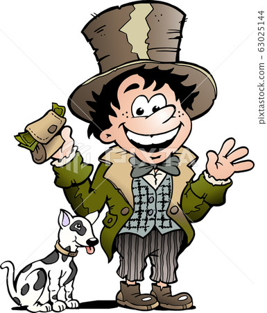 Vector Cartoon illustration of a Happy Oliver 63025144