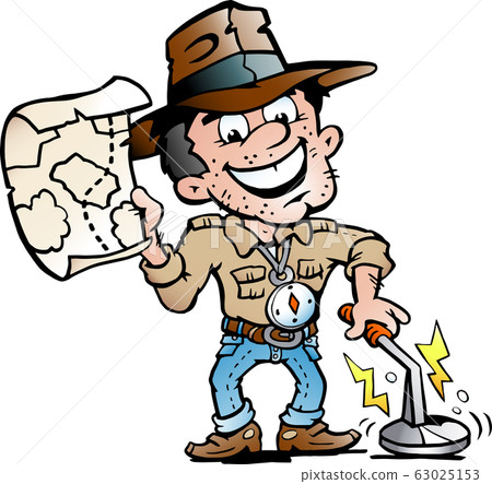 Vector Cartoon illustration of a Happy 63025153