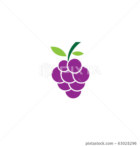 Grapes logo template vector icon illustration Grapes logo template vector icon illustration 63028296