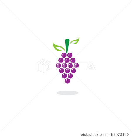 Grapes logo template vector icon illustration Grapes logo template vector icon illustration 63028320