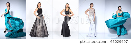 Collage Group Portrait of 20s Asian Woman wear Collage Group Portrait of 20s Asian Woman wear 63029497