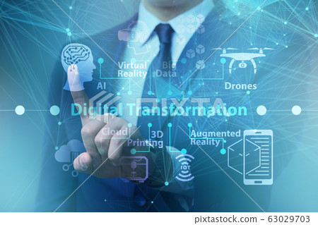 Digital transformation and digitalization technology concept 63029703