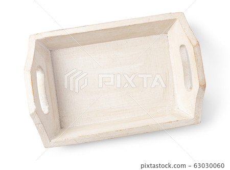 Empty bread basket on white background 63030060