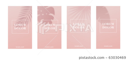 Pink mobile backdrop or template with leaf shadow. 63030469