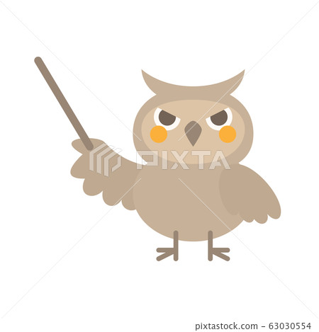 Pointing stick owl get angry 63030554