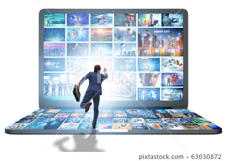 Many different images in video streaming concept Many different images in video streaming concept 63030872