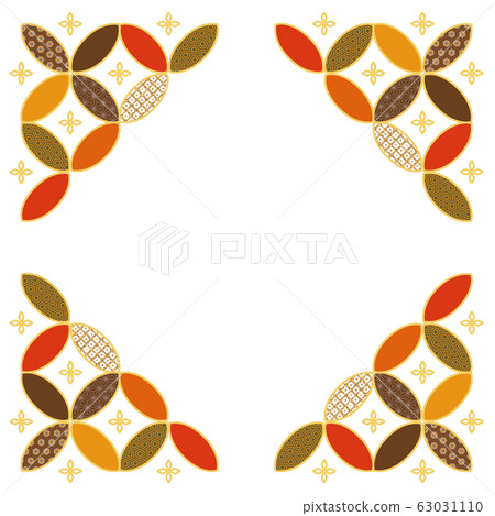 Japanese pattern cloisonne frame background brown 63031110