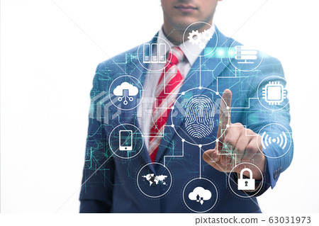 Biometrics security access concept with fingerprint 63031973