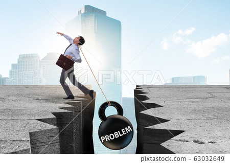 Concept of problem with businessman 63032649