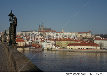 Prague cityscape sky view travel beautiful Prague cityscape sky view travel beautiful 63035758