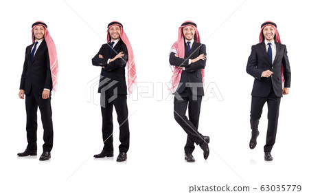 Arab businessman isolated on white Arab businessman isolated on white 63035779