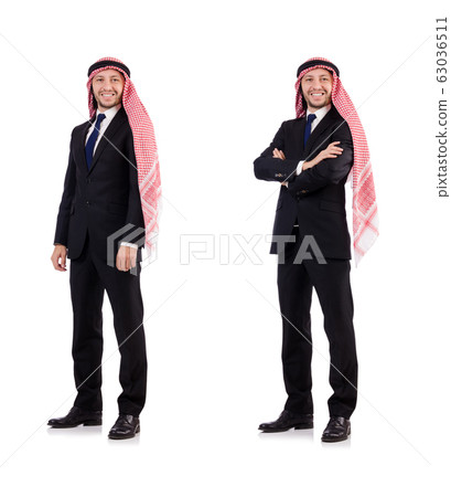 Arab businessman isolated on white 63036511