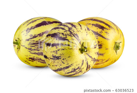 pepino melons isolated on a white background pepino melons isolated on a white background 63036523