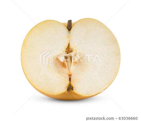 snow pear on white background snow pear on white background 63036660