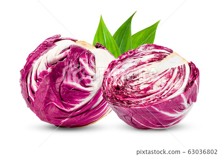 Fresh red radicchio isolated on white 63036802