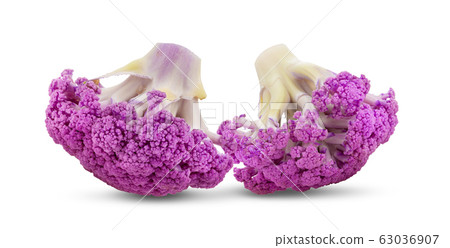 Purple cauliflower on white background 63036907