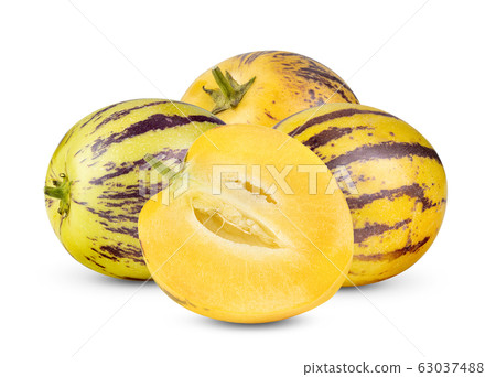 pepino melons on a white background pepino melons on a white background 63037488