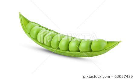 Green peas isolated on white Green peas isolated on white 63037489