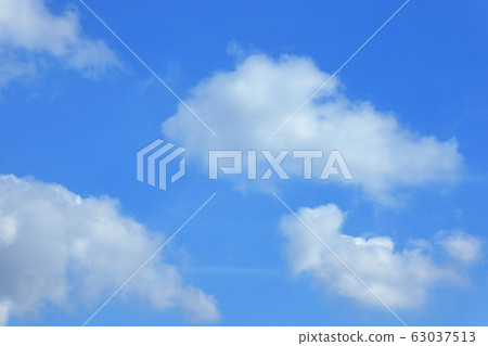 藍天和白色雲彩背景材料 藍天和白色雲彩背景材料 63037513
