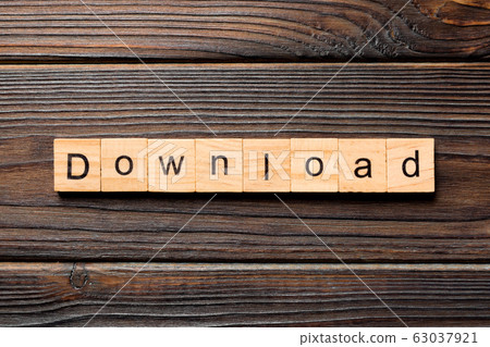 download word written on wood block. download text download word written on wood block. download text 63037921