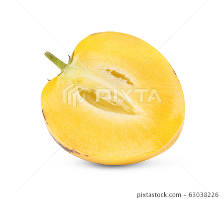 half pepino melons on a white half pepino melons on a white 63038226
